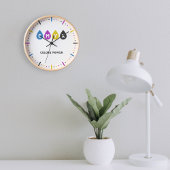 Kleurrijke CMYK Ink Drops Klok