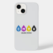 Kleurrijke CMYK Ink Drops Telefoon Case (Achterkant)