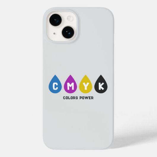 Kleurrijke CMYK Ink Drops Telefoon Case (Achterkant)