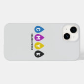 Kleurrijke CMYK Ink Drops Telefoon Case (Achterkant (horizontaal))