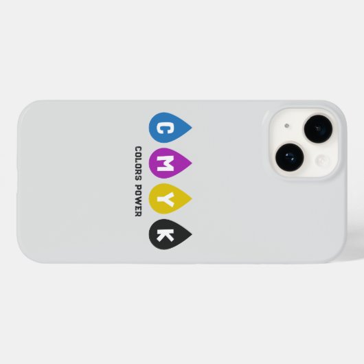 Kleurrijke CMYK Ink Drops Telefoon Case (Achterkant (horizontaal))