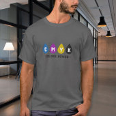 Kleurrijke CMYK-inktdruppels Mannen T-shirt