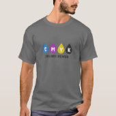 Kleurrijke CMYK-inktdruppels Mannen T-shirt (Voorkant)
