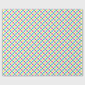 Kleurrijke CMYK Polka Dots Cadeaupapier (Vlak)