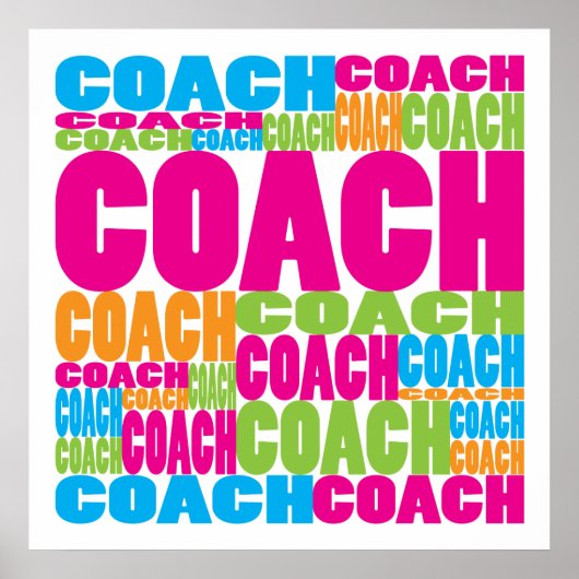 Kleurrijke coach poster (Voorkant)