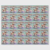 Kleurrijke Cockapoo Hond Cadeaupapier (Vlak)