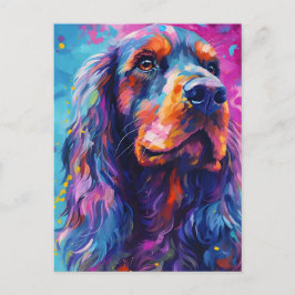 Kleurrijke Cocker Spaniel Briefkaart
