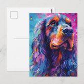Kleurrijke Cocker Spaniel Briefkaart (Voorkant / Achterkant)