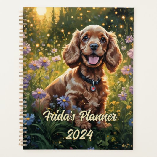 Kleurrijke Cocker Spaniel, geïnspireerd door de Na Planner (Voorkant)