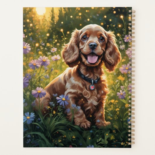 Kleurrijke Cocker Spaniel, geïnspireerd door de Na Planner (Achterkant)