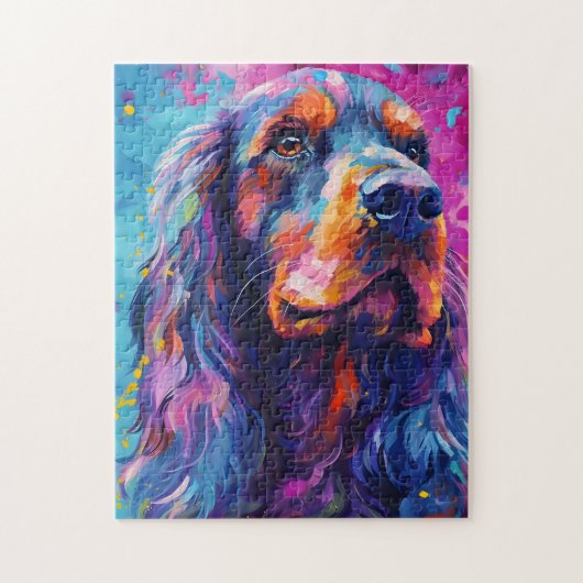 Kleurrijke Cocker Spaniel Legpuzzel (Verticaal)