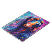 Kleurrijke Cocker Spaniel Notitieboek (Linkerzijde)