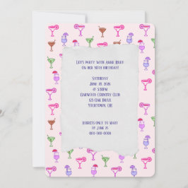 Kleurrijke Cocktail Collectie verjaardagsfeestje Kaart