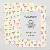 Kleurrijke Cocktail Collectie verjaardagsfeestje Kaart (Voorkant / Achterkant)