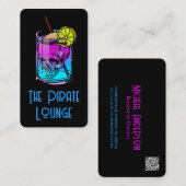 Kleurrijke Cocktail Drink | Schedel Visitekaartje (Voorkant / Achterkant)