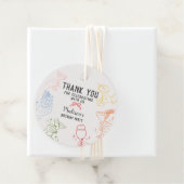 Kleurrijke Cocktail Party Retro Verjaardagsfeest Bedankjes Labels (In situ)