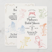 Kleurrijke Cocktail Party Vrijgezellenfeest Party  (Voorkant / Achterkant)