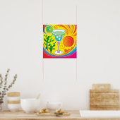 Kleurrijke Cocktail Poster (Keuken)