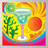 Kleurrijke Cocktail Poster (Voorkant)