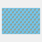 Kleurrijke cocktail selectie wit roze blauw inpakpapier vel (Voorkant 3)