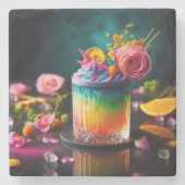 Kleurrijke cocktail stenen onderzetter (Voorkant)