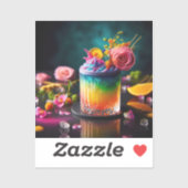 Kleurrijke cocktail sticker (Vel)