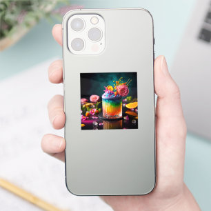 Kleurrijke cocktail sticker