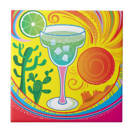 Kleurrijke Cocktail Tegeltje