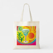 Kleurrijke Cocktail Tote Bag (Achterkant)