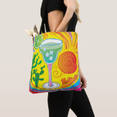 Kleurrijke Cocktail Tote Bag (Dichtbij)