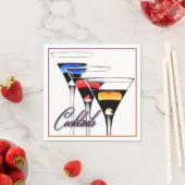 Kleurrijke Cocktailglazen Servetten (Insitu)