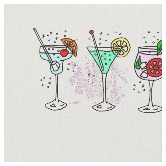 Kleurrijke cocktailglazen stof (Close Up)