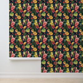 Kleurrijke cocktails behang