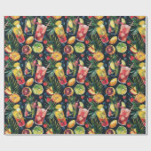 Kleurrijke Cocktails Cadeaupapier (Vlak)