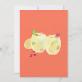 Kleurrijke cocktails met fruit en gebladerte parti kaart (Achterkant)