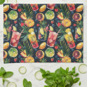 Kleurrijke cocktails theedoek (Gevouwen)