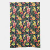 Kleurrijke cocktails theedoek (Verticaal)