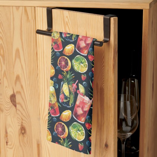 Kleurrijke cocktails theedoek (Derde Gevouwen)