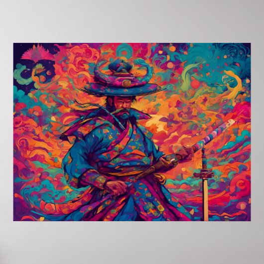 Kleurrijke code: Samurai Poster (Voorkant)