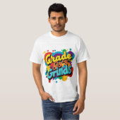 Kleurrijke Coffee Cup Grade Grinds T-shirt (Voorkant volledig)