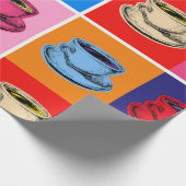 Kleurrijke Coffee Cup Mokken Cadeaupapier (Hoek)