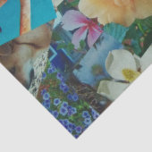 Kleurrijke collage op tissuepapier (Detail)