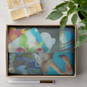 Kleurrijke collage op tissuepapier (Geschenk)