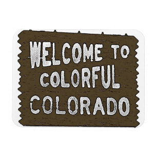 Kleurrijke Colorado welkomstbord souvenir magneet