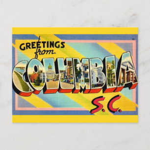 Kleurrijke Columbia SC Groet Briefkaart