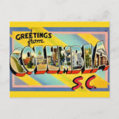 Kleurrijke Columbia SC Groet Briefkaart (Voorkant)