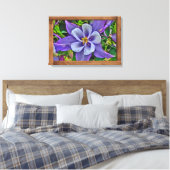 Kleurrijke columbine Colorado bloem canvas kunst (Insitu (Slaapkamer))