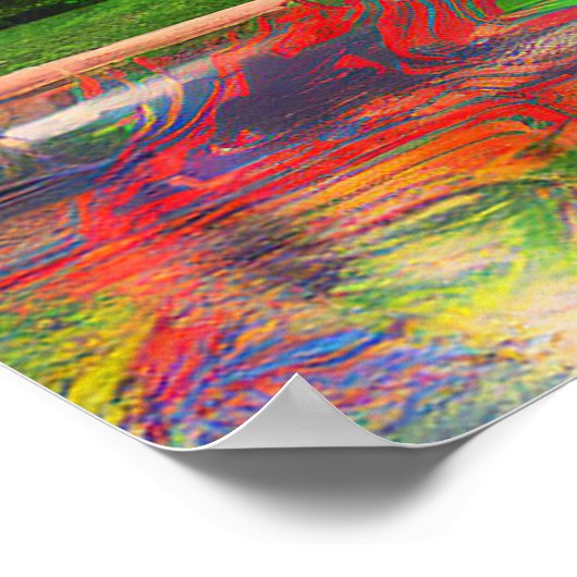 Kleurrijke Columbus Ohio Skyline Abstracte kunst Poster (Hoek)