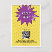 Kleurrijke Comic Book Pop Art Bruiloft Informatiekaartje (Voorkant)