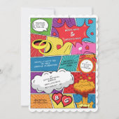 Kleurrijke Comic Book Pop Art Bruiloft Kaart (Voorkant)